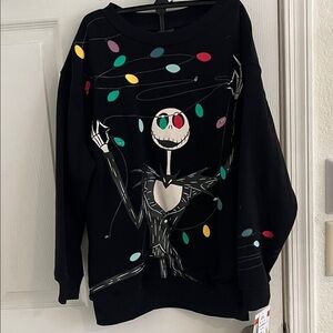 Kohl's Black Sweatshirt with Vibrant Skeleton Design